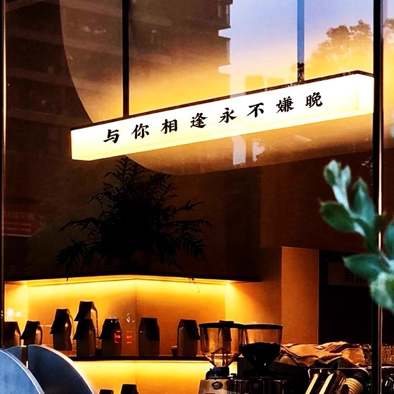 亚克力通体悬挂灯箱广告店铺招牌门头挂墙发光门牌户外悬挂可定制图3