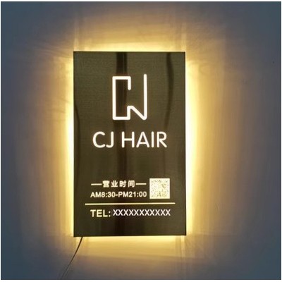 灯箱挂墙式创意镂空悬挂式门头铁艺店铺门口招牌定制发光字广告牌