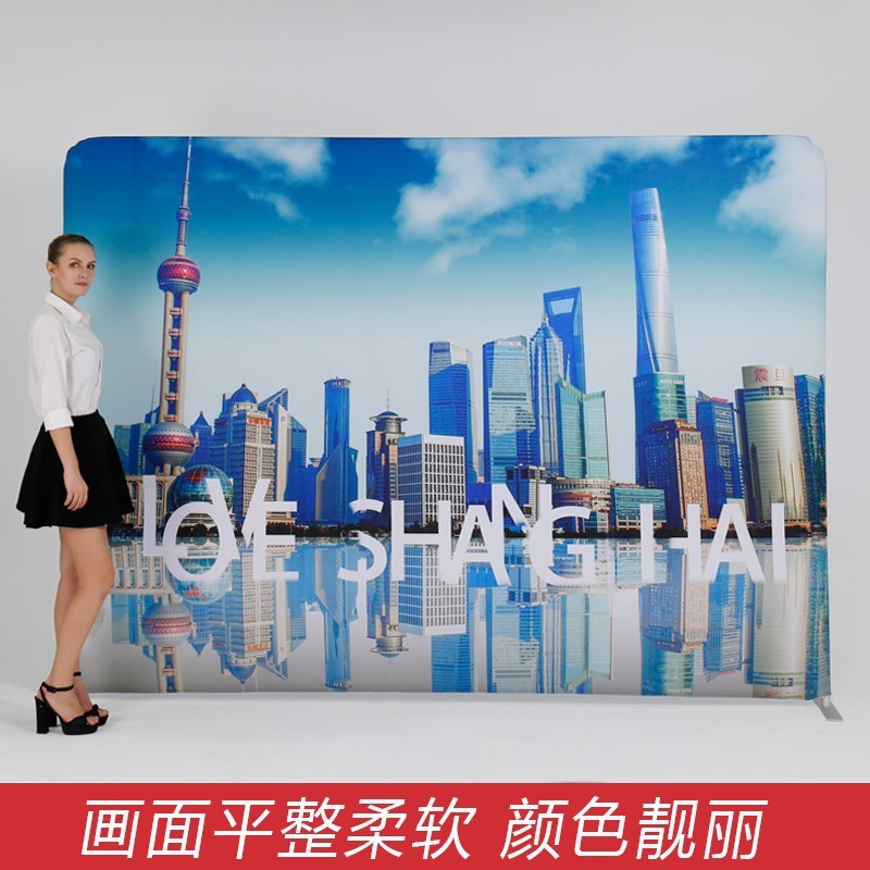 快幕秀铝合金展示架会议活动墙签名墙签到背景墙便携拉网展架批发图3