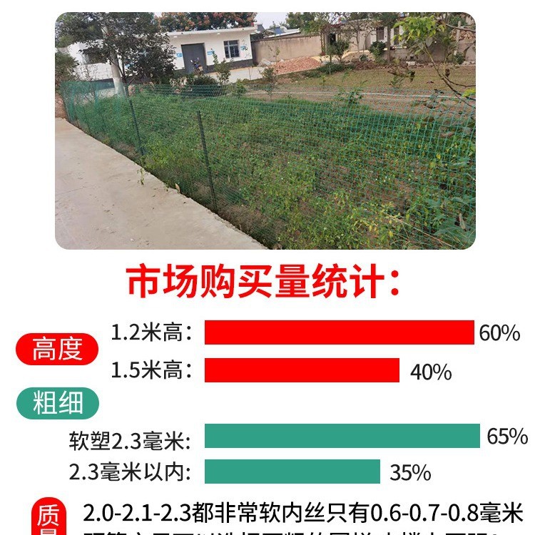 防锈铁丝网格养鸡围栏养殖拦鸡护栏果园隔离网栅栏家用圈地荷兰网图3