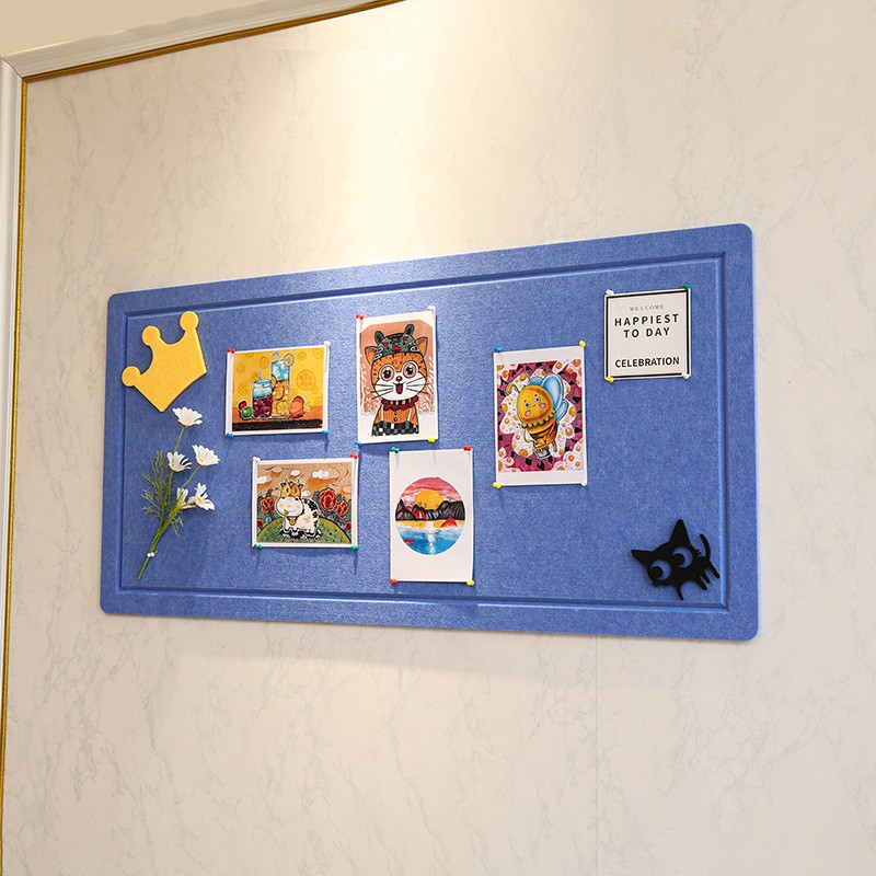 毛毡板自粘软木板照片墙幼儿园作品展示公告栏毛毡墙贴ins北欧风图2