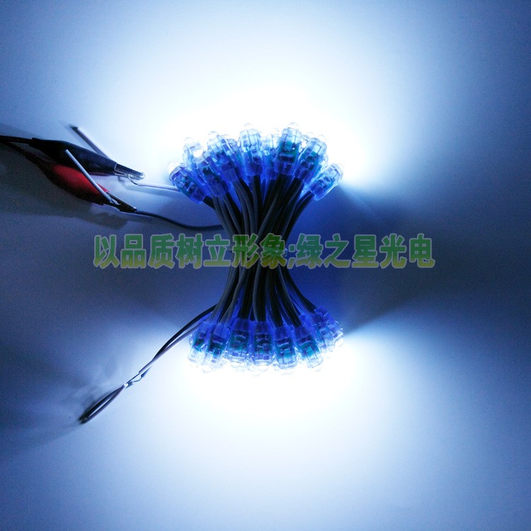 9mm12mm红白黄光LED外露灯串穿孔灯串广告招牌打孔发光字防水灯珠