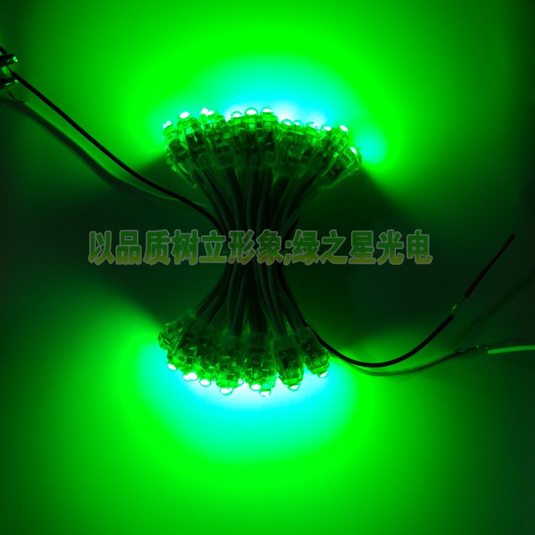 9mm12mm红白黄光LED外露灯串穿孔灯串广告招牌打孔发光字防水灯珠图2