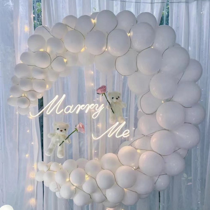 派对字母灯marryme求婚生日快乐霓虹灯发光字表白婚礼装饰牌图2