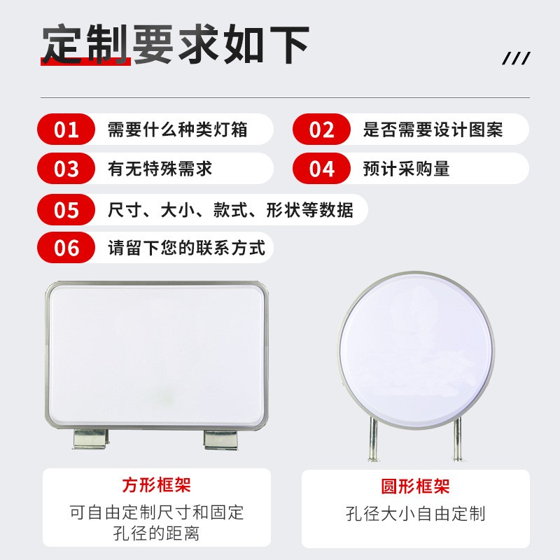 圆形亚克力吸塑灯箱定制双面连体支架广告牌户外门店铁艺欧式招牌图2