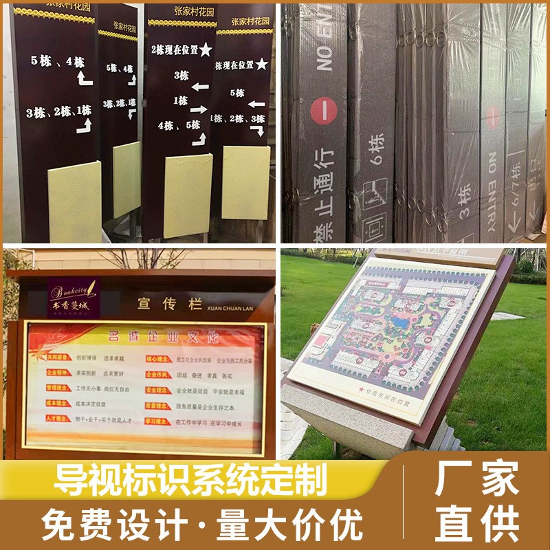 小区导视牌户外方向导向牌指路牌发光引导牌指路杆商场指路牌图2